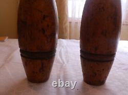 Vintage/Antique Wooden 4 Pounds Exercise Juggling Indian Club Pin Weight 18c