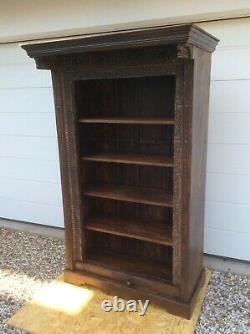 Vintage Artisan shelving unit created from an antique window frame, Indian