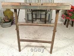 Vintage Authentic Rustic Indian Blue Folding Wooden Wedding Events Table
