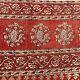 Vintage Block Printed Kalamkari Floral Wall Hanging Red Fabric Indian Pattern