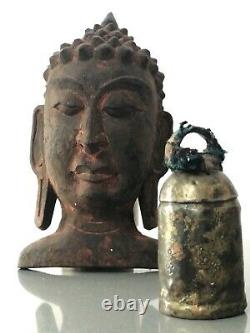 Vintage Buddha Mask. Kathmandu, Nepal. Tibet. India. Particularly Serene