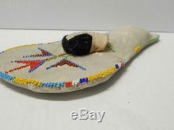 Vintage Cayuse Indian Beaded T0y Size Cradleboard Columbia River Plateau