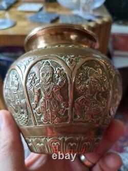 Vintage Copper Indian Puja Lota Vase