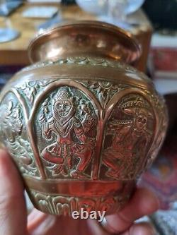 Vintage Copper Indian Puja Lota Vase