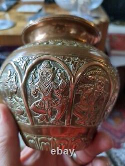 Vintage Copper Indian Puja Lota Vase