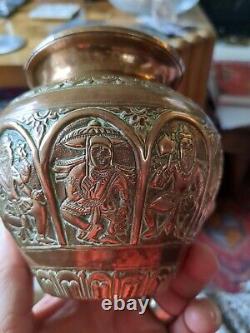 Vintage Copper Indian Puja Lota Vase