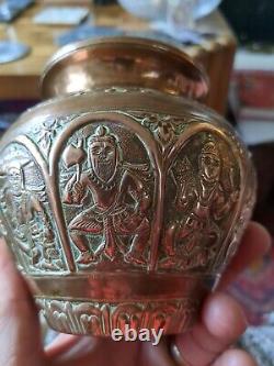 Vintage Copper Indian Puja Lota Vase