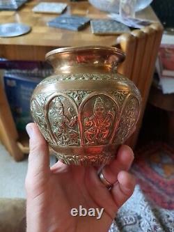 Vintage Copper Indian Puja Lota Vase