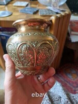 Vintage Copper Indian Puja Lota Vase