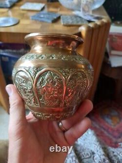 Vintage Copper Indian Puja Lota Vase