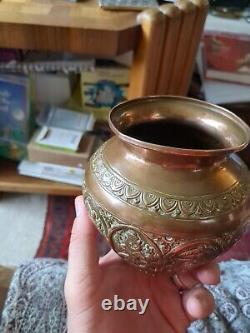 Vintage Copper Indian Puja Lota Vase