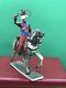 Vintage Enamel Solid Silver Indian? Military? Soldier Riding Horse Sword