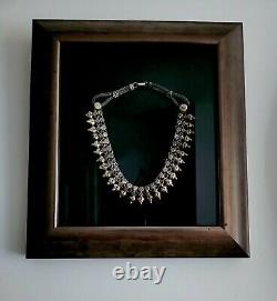 Vintage Framed Indian Sterling Silver Necklace c1900