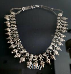 Vintage Framed Indian Sterling Silver Necklace c1900