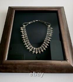 Vintage Framed Indian Sterling Silver Necklace c1900