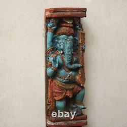 Vintage Ganesha Statue Wall Decor Ganesh Vertical Hanging Sculpture Antique Rare