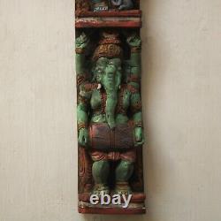 Vintage Ganesha Statue Wall Decor Ganesh Vertical Hanging Sculpture Antique Rare