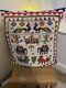 Vintage Gujarat Saurashta Ethnic India Bead Work Embroidery Cushion Cover