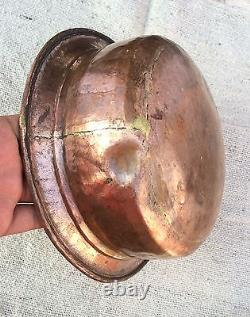 Vintage Hand Crafted Copper Kitchenware Cooking Urli Bowl Rich Patina