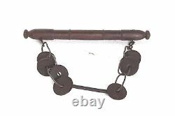 Vintage Indian Antique Hand Crafted Wooden Iron Hand Musical Instrument P-99