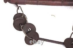 Vintage Indian Antique Hand Crafted Wooden Iron Hand Musical Instrument P-99