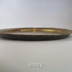 Vintage Indian Brass Charger With Peacock & Floral Decoration 58.5cm Diameter