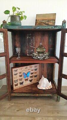 Vintage Indian Cabinet, Antique Display Cabinet, Storage Furniture