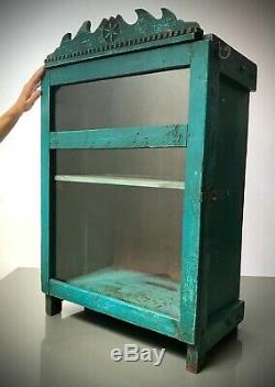 Vintage Indian Cabinet. Art Deco, Turquoise. Display, Bathroom, Drinks Cabinet