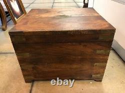 Vintage Indian Campaign Style Drinks Chest 43x38x33cm