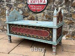 Vintage Indian Dowry Chest Indian Storage Chest Indian Bench Furniture