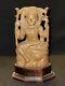 Vintage Indian Hand Carved Wooden Statue Figure God Shiva Shankar Collectible