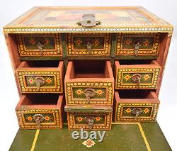 Vintage Indian Hand Painted Jewellery/Apothecary Box