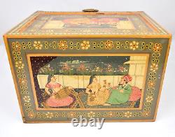 Vintage Indian Hand Painted Jewellery/Apothecary Box