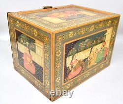 Vintage Indian Hand Painted Jewellery/Apothecary Box