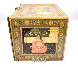 Vintage Indian Hand Painted Jewellery/Apothecary Box