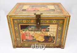 Vintage Indian Hand Painted Jewellery/Apothecary Box