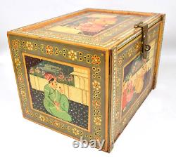 Vintage Indian Hand Painted Jewellery/Apothecary Box