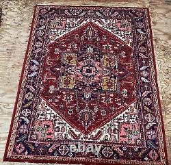 Vintage Indian Large Hand Knotted Medallion Carpet