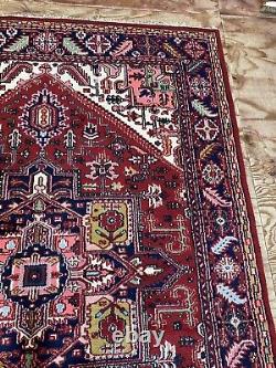 Vintage Indian Large Hand Knotted Medallion Carpet