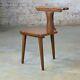 Vintage Indian Mahogany With Brass Inlay Smokers Chair