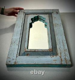 Vintage Indian Mirror Large Architectural Salvage Repurposed Art Deco Door Panel