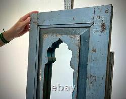 Vintage Indian Mirror Large Architectural Salvage Repurposed Art Deco Door Panel