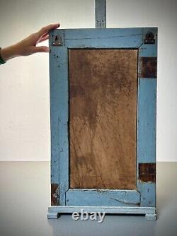 Vintage Indian Mirror Large Architectural Salvage Repurposed Art Deco Door Panel