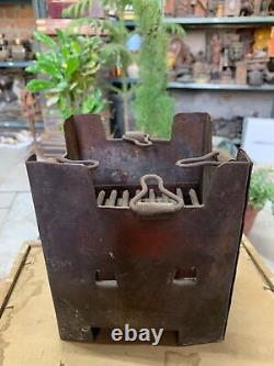 Vintage Indian Old Iron Barbeque Tandoor Stove Charcoal Cooking Gas Stove Sigdi