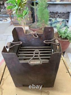 Vintage Indian Old Iron Barbeque Tandoor Stove Charcoal Cooking Gas Stove Sigdi