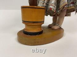 Vintage Indian Rajasthani Handmade Doll in Traditional Dress H 38cm