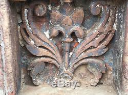 Vintage Indian Sacred Hindu Home Wooden Shrine Temple Altar Hanging Arched Puja
