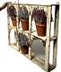 Vintage Indian Shelving Unit Six Arch Distressed Vanilla Repurposed Teak Ceiling