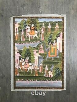 Vintage Indian Silk Painting #2