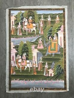 Vintage Indian Silk Painting #2